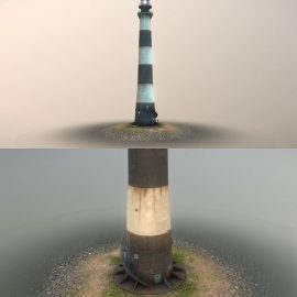 Lighthouse 01 Low-poly 3D model Free Download