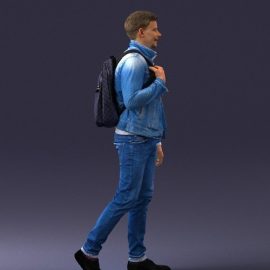 Man with bag 0711 3D Model Free Download