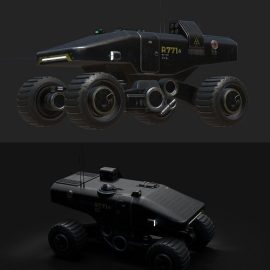 Mars Rover Black Transporter 3D model Free Download