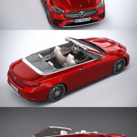 Mercedes-Benz E-Class Cabrio AMG Line 2021 3D Model Free Download