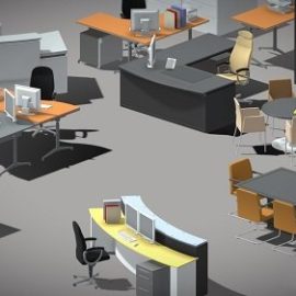 Office furniture_018 3D Model Free Download