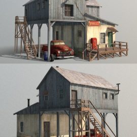 Old Farm And Chevrolet 3D Model Free Download