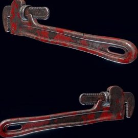 Old Pipe Wrench 3D Model Free Download