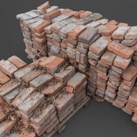 Old bricks stack scan 3D Model Free Download