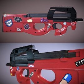 P90 Akira/ Anime themed 3D Model Free Download