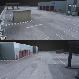 Real Parking Bus For Simulation / VR / AR 3D Model Free Download