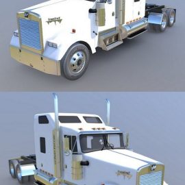 SM Truck Semi 01 3D Model Free Download