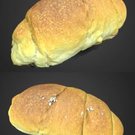 Salted Butter Roll Bread 3d model Free Download