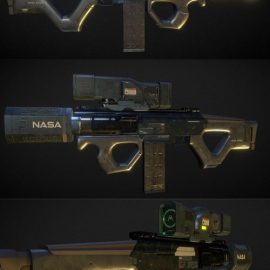 Sci-Fi gun WIP 3D Model Free Download