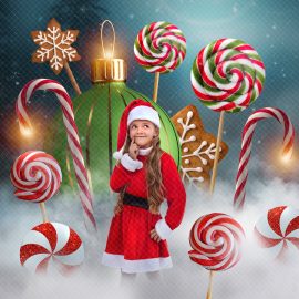 Squijoo – Christmas Treats Land Digital Backdrop