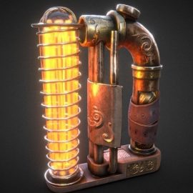 SteamPunk Light 3D model Free Download