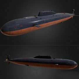 The nuclear submarine project 945 “Barracuda” 3D Model Free Download