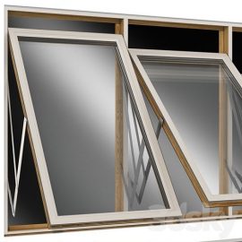 Top swing hinged wooden metal window Free Download