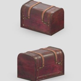 Treasure Chest Box 02 Low Poly Realistic PBR Free Download