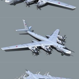 Tupolev Tu-95 MS Bear H 3D Model Free Download