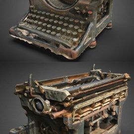 Underwood Old Typewriter 3D Model Free Download