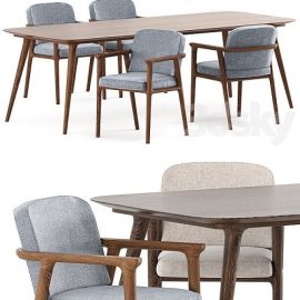 Zio Dining Table and Zio Dining Chair by Moooi Free Download