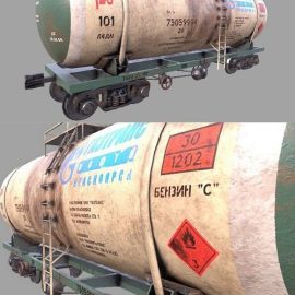 vagon-tank lowpoly 4k textures 3D Model Free Download