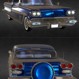 1958 Pontiac Bonneville hardtop 3D Model Free Download