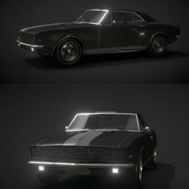 1967 Chevrolet Camaro RS 327 V-8 3D Model Freee Download