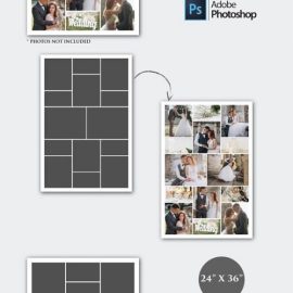 24×36 Photo Collage Template Fee Download