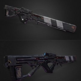 Battle Rifle 3D Model Free Download