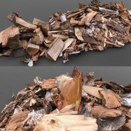 Birch bark heap 3D Model Free Download