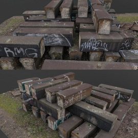 Bridge construction fragments 3D Model Free Download