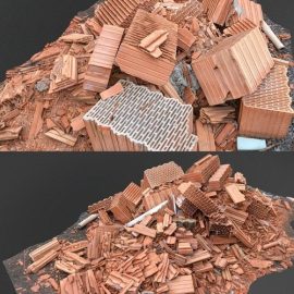 Broken thermo bricks 3D Model Free Download