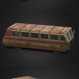 Busted Bus 3D Model Free Download