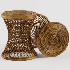 Calero Rattan Round Stool TAN Free Download