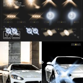 Car Headlights Photo Overlays Free Download