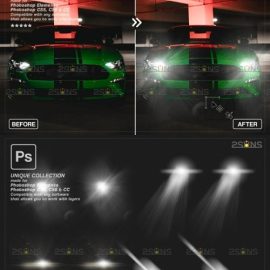 Car Headlights Photo Overlays Free Download