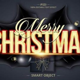 Christmas and 2023 style text effect in psd Free Download