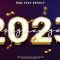 Christmas and new year 2023 celebration text effect psd Free Download