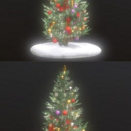 City Christmas Tree 3D Model Free Download