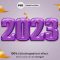 Colorful 2023 text effect editable in psd Free Download