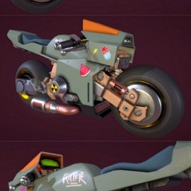 Cyber Bike 3D Model Free Download