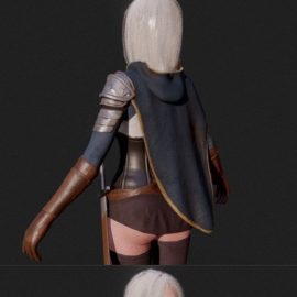 GAME-READY Swordsman Girl 3D Model Free Download