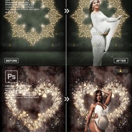 Golden Lighting Circle Backdrop Overlays Free Download