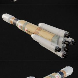 HII-B rocket 3D Model Free Download