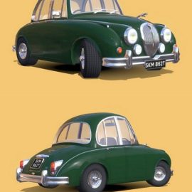 Jaguar MK2 cartoon stylized 3D Model Free Download