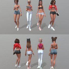 Lady Bundle pack 3D Model Free Download