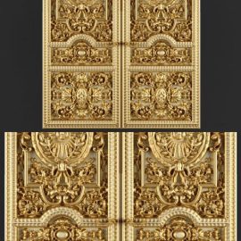 Luxury Classic baroque carved door Free Download