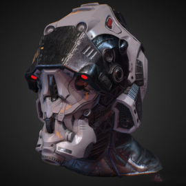 Mech Helmet 3D Model Free Download