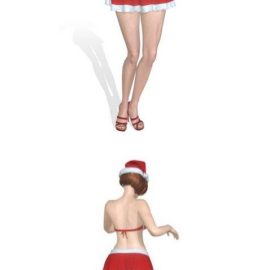 Merry Christmas Girl 3D Model Free Download