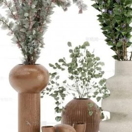 Modern ceramic vase potted plants Free Download