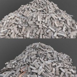 Pavement floor tiles pile 3D Model Free Download