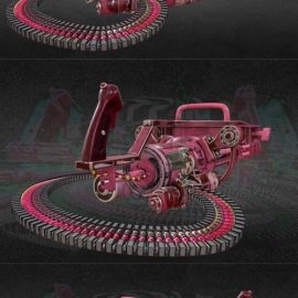 Pink Minigun 3D Model Free Download