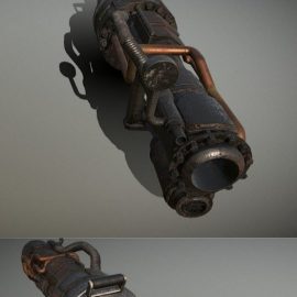 Rail Spike Gun 3D Model Free Download